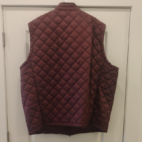 Burgundy Brooks Brothers Big & Tall Paddock Diamond Quilted Vest 4XL - Picture 3 of 3